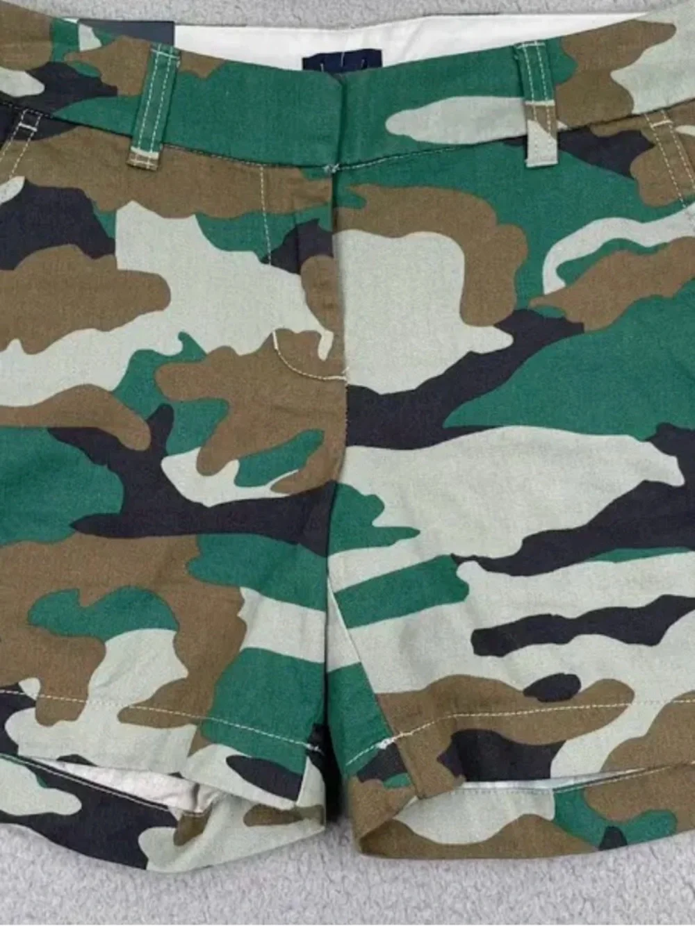 J. Crew Women's Camouflage Shorts - Green & Brown Camo